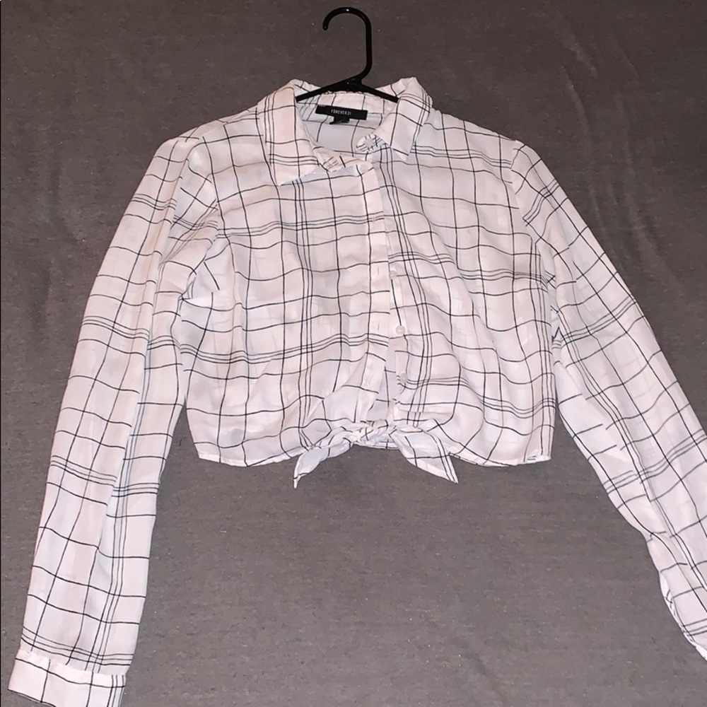 Button down plaid shirt